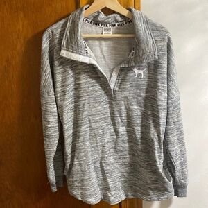 Victoria's Secret Pink Varsity Quarter Snap Pullover